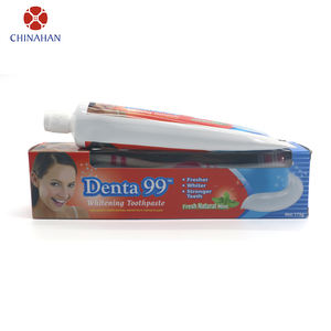 Denta 99 Dentifrice à la menthe naturelle Fabricant en gros de dentifrice 175g Dentifrice blanchissant les dents avec brosse à dents - Product Image 1
