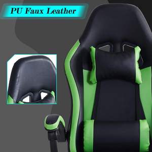 OEM ODM無料サンプルレザースコーピオンプログリーンオフィスゲーマーゲーミングチェアコンピュータPC用ゲームチェアフートレスト付き - Product Image 4