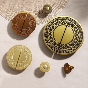 Nordic Minimalist Zinc Alloy Paired Semicircular Durable <b>Cabinet</b> Door Handle New Chinese Style Drawer Wardrobe Furniture Golden - Product Image 2