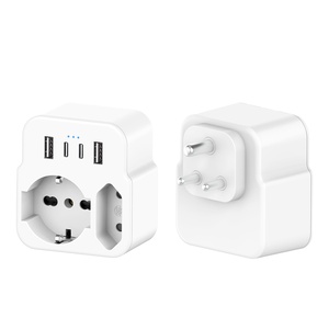 <span class=keywords><strong>Adaptador</strong></span> de <span class=keywords><strong>Corriente</strong></span> 5 en 1 Desmontable/Reemplazable de Schuko/Italia a Reino Unido/EE. UU./Australia/UE/India con USB-A/USB-C para Reino Unido, <span class=keywords><strong>Irlanda</strong></span>, Escocia - Product Image 3