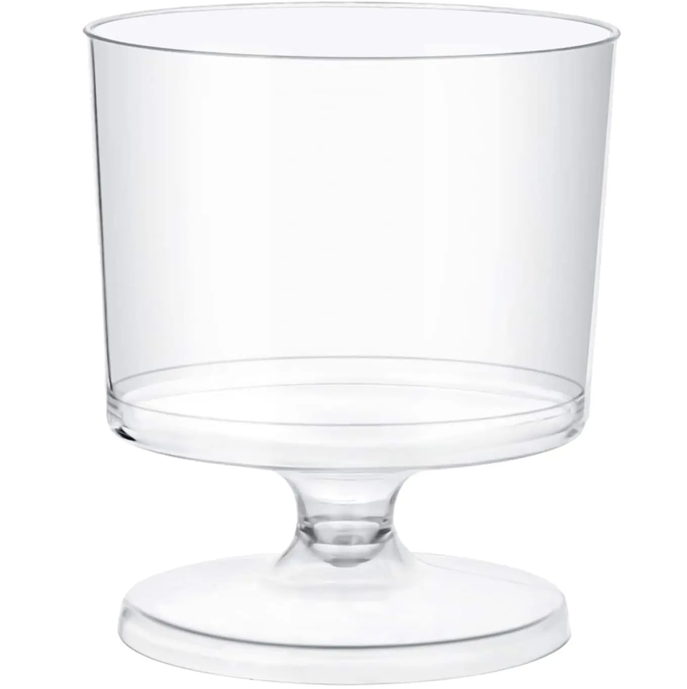 2 унции прозрачный пластиковый одноразовый бокал для вина на ножке с логотипом