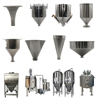 Trémie conique à pression en acier inoxydable 304 de grand diamètre pour sauce piquante, remplissage à pression, petite taille
