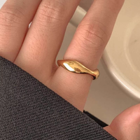 Bagues délicates en acier inoxydable pour femmes PVD plaqué or 18 carats bijoux étanches Anillos Joyas De Acero Inoxidable Al Por Mayor