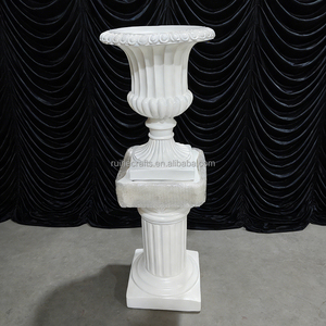Macetas de Resina Europeas 2026, Estilo Columna Romana, Blancas y Doradas, Redondas y Grandes, para Decoración de Eventos y Bodas - Product Image 2