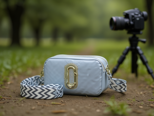 Sac pour appareil photo pour femme en microfibre et cuir synthétique, fermeture éclair, portable, rangement numérique, style tendance MT-220321 - Product Image 2