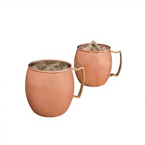 Pure Copper Moscow Mule Mugs Event Supplies Parties Decoration Champagne <b>Beer</b> Mug Reusable Pure Copper Custom Mugs Brass Handle - Product Image 1