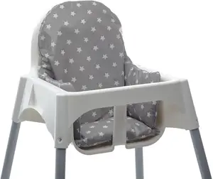 Capas de assento de cadeira alta & almofada, lavável, dobrável, capa de cadeira de bebê