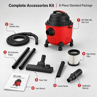 Penyedot Debu Basah Kering 20L Tanpa Kantong, Vacuum Cleaner Canister dengan Filter HEPA 17000Pa, Pembersih Portabel untuk Rumah Tangga, Mobil, dan Luar Ruangan