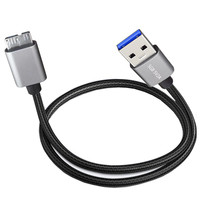 Kabel Data mikro USB 3.0 a Male ke mikro B tembaga untuk kamera Hard Disk drive pemindai & printer