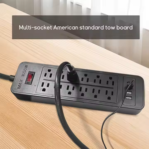 Hộ gia đình chúng tôi tiêu chuẩn xách tay bàn mở rộng ổ cắm 12 cửa hàng 3 cổng USB 1 loại C cổng điện dải quá tải chuyển đổi - Product Image 3