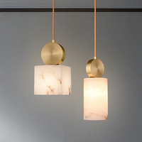Lampe LED de style moderne fabriquée sur mesure, nouveau design, luminaire suspendu en pierre pour la décoration de la maison, hôtel, salle à manger et cuisine, lustre pour salon