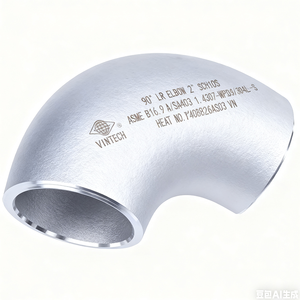Codo de Acero Inoxidable de 90 Grados de Radio Largo para Soldadura a Tope, Superficie Lisa, ASME B16.9 A/SA403 304 304L 316 316L - Product Image 4