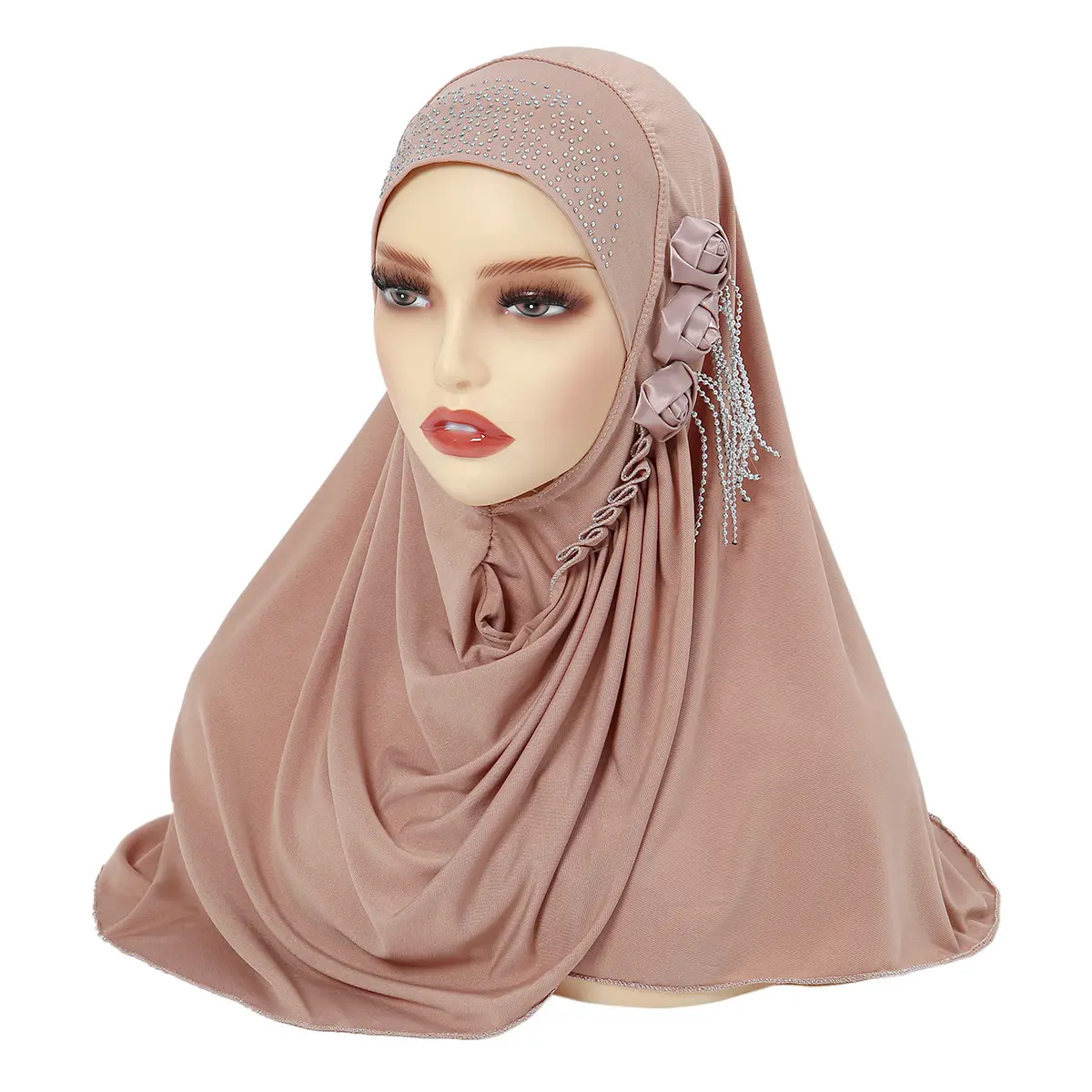 Uzun müslüman başörtüsü eşarp üreticileri doğrudan satış süsler yüksek kaliteli eşarplar satış 2024 kadın atkılar