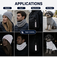 Produsen Benang Reflektif untuk Rajutan, Crochet, Tenun, Warna Kustom, Sampel Denier, MOQ, Benang Reflektif Grosir, Pabrik
