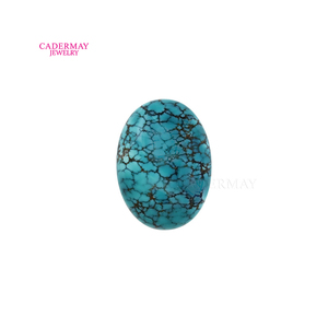 Cadermay 100% màu ngọc lam tự nhiên 2.22g 11CT trọng lượng Cabochon màu xanh hình bầu dục cắt đá màu Ngọc Lam để làm vòng màu Ngọc Lam - Product Image 1