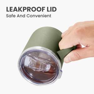 14oz <b>Coffee</b> Mug With Handle And Sliding Lid Stainless Steel Travel Tumbler Cup Double Wall Vacuum Insulated Camping Cup - Product Image 5