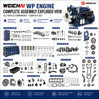 Systèmes de moteurs de bus Weichai WP10 WP12 WD615, ensembles de moteurs diesel neufs et d'occasion pour camions Sinoturk Howo Shacman