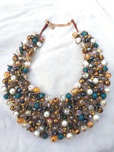 Collar de Moda con Cuentas de Cristal, Estilo Emocional, con Piedras Preciosas, para Mujer, Accesorios de Fiesta, de la India - Product Image 4