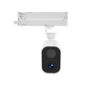 Caméra intégrée à la lumière de piste LED YIMMET, combo CCTV peu encombrant, vision à distance WiFi 2K HD, batterie de secours - Product Image 1