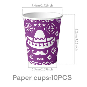 Platos y Servilletas para Fiesta <span class=keywords><strong>Mexicana</strong></span>, Artículos para Fiesta del Cinco de Mayo, Juego de Vajilla para Mesa, Decoración Colorida para Carnaval Mexicano, Cumpleaños - Product Image 5