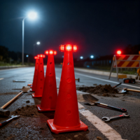Luz de Advertencia LED Recargable de 6/8 Piezas para Seguridad Vehicular, Luz de Tráfico de Emergencia Magnética con Certificación CE RoHS