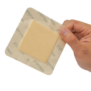 Perban Busa Silikon Steril Perekat Tahan Air dengan Pinggiran Kasa untuk Perawatan Luka Rumah Sakit - Product Image 1