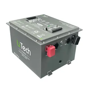 LiTech kemasan baterai besi lithium, 24v 48v 72v 65ah 100AH 150Ah 200Ah untuk berkendara listrik pada Scrubber