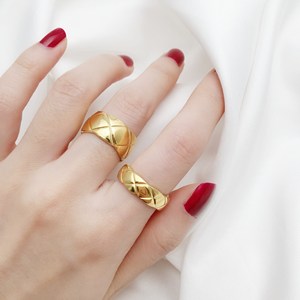 Nhẫn Đen Mới Cho Nam Họa Tiết Nổ Bằng Thép Không Gỉ Nhẫn Họa Tiết Kim Cương Nhẫn Đôi Bằng Thép Titan - Product Image 5