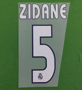 Real Madrid 2003/04 ZIDANE <span class=keywords><strong>Ronaldo</strong></span> Raul <span class=keywords><strong>Figo</strong></span> beckham Maillot de football Numéro de marquage à chaud - Product Image 4