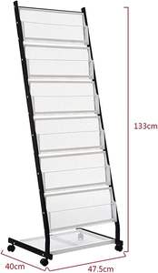 Juste prix vente en gros usine boutique de bandes dessinées plancher métallique personnalisé portable brochure présentoir pour magazine - Product Image 2