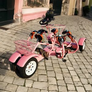 Vélo-bar à pédales tandem, vélo à une vitesse avec chariot de distribution de bière pour le tourisme en groupe dans les sites touristiques - Product Image 3