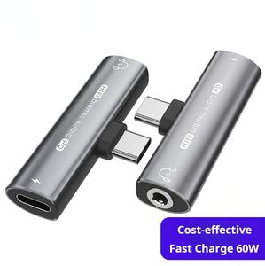 Adaptateur casque et chargeur USB C vers 3.5mm <span class=keywords><strong>JSAUX</strong></span> Adaptateur prise audio USB type C vers auxiliaire 2 en 1 avec dongle de charge rapide PD 60W - Product Image 4