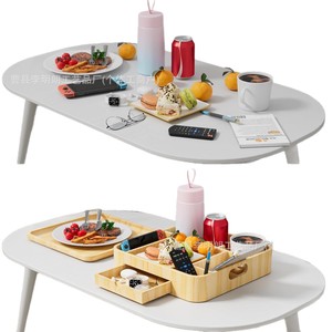 Wooden Sofa Food Tray Rectangle 4-7 Compartments Multi Purpose Storage Box With Lid For Snacks Drinks Remote <b>Control</b> - Product Image 5