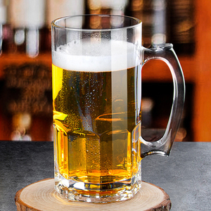 Spot Wholesale bar Hogar Restaurante Jarra de <span class=keywords><strong>cerveza</strong></span> de vidrio 1000ml Taza de <span class=keywords><strong>cerveza</strong></span> de vidrio de gran capacidad con asa - Product Image 2