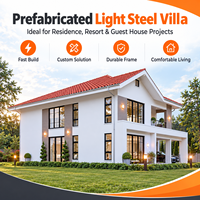 Villa en structure acier préfabriquée GloStar, villa moderne en acier léger pour projets de développement résidentiel