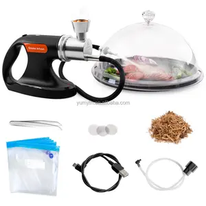 Portable Electric Stainless Steel Cocktail Smoker Gun Easy-to-Use Battery Operated Vacuum Sealing Drinks Food Household