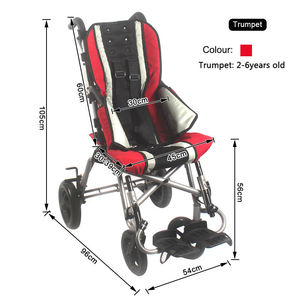 Silla de ruedas pediátrica ligera | Silla manual plegable portátil para niños discapacitados - Product Image 2