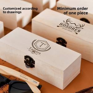 Персонализированный узор на заказ, День отца, солнцезащитные очки, деревянная коробка, футляр для деревянных очков, футляр для солнцезащитных очков - Product Image 3