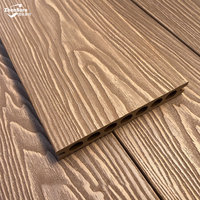 Plancher en bois composite WPC à grain de bois réaliste, antidérapant, imperméable, gaufré et rainuré, directement de l'usine