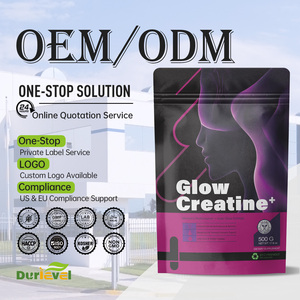Creatina en Polvo Glow con Extracto de Cúrcuma, L-Carnitina, Vitamina D, <span class=keywords><strong>Complejo</strong></span> <span class=keywords><strong>B</strong></span>, Fabricación de Marca Privada OEM, COA, Certificado Orgánico - Product Image 1