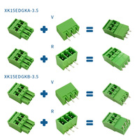 Bloque de terminales PCB enchufable de paso de 3.50mm - Conector de pines en ángulo recto con brida para conexión sin soldadura