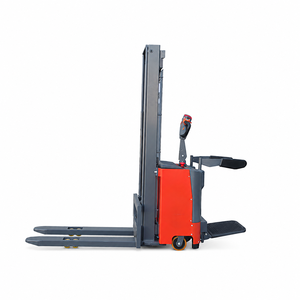 Apilador Eléctrico de 1.0 Tonelada con Asiento, Suministro de Fábrica, Altura de Elevación de 1.6m, Ruedas de PU, Centro de Carga de 600mm, Apilador Eléctrico con Horquillas - Product Image 1