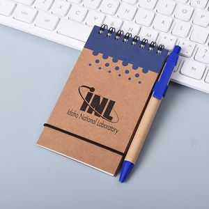 Bloc de Notas Personalizado con Espiral, Hojas Sueltas, Cubierta de Papel Kraft, Lista de Tareas, con Bolígrafo, Regalo Promocional - Product Image 2