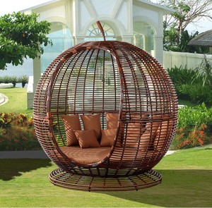 Lettino Rotondo Moderno da <span class=keywords><strong>Esterno</strong></span> con Baldacchino, Mobili Economici in <span class=keywords><strong>Rattan</strong></span> <span class=keywords><strong>Sintetico</strong></span> <span class=keywords><strong>per</strong></span> Hotel, Patio e Piscina, Divano in Vimini <span class=keywords><strong>per</strong></span> Soggiorno - Product Image 2