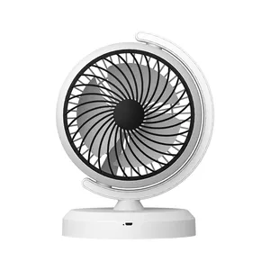 Sıcak satış el şarj edilebilir el usb cep taşınabilir Mini USB Fan ay yarım viraj fan güçlü rüzgar ile ışık viraj fanı