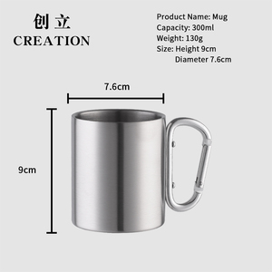 Nhà máy trực tiếp bán buôn 10oz thép không gỉ Stein eo nhiệt khởi động cà phê bia <span class=keywords><strong>Mug</strong></span> với biểu tượng tùy chỉnh - Product Image 2