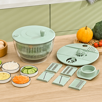Grote Capaciteit Keuken Salade Spinner Draaihandvat Handleiding Sla Spinner Groente Chopper Fruit Groente Gereedschap Vergiet