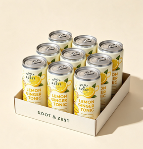Bebida Carbonatada Saludable y Baja en Azúcar con Sabor a Jugo de Frutas, Limón, Jengibre y Miel, Marca Privada OEM para Fábricas de Bebidas - Product Image 3