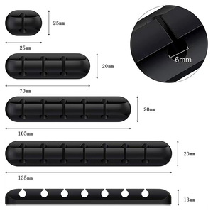 Clip de <span class=keywords><strong>Cable</strong></span> de Silicona Multifuncional, Organizador de <span class=keywords><strong>Cable</strong></span> USB Adhesivo Fuerte, Gestión Eficiente de Cables, Entrega Rápida en Stock - Product Image 5