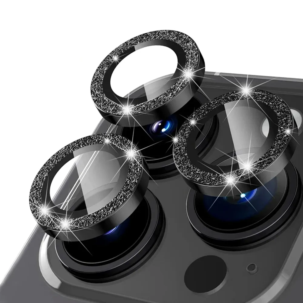 Metalen Diamant Lens Beschermende Film Glitter Hoge Kwaliteit Luxe Bling Camera Lens Beschermer Voor Iphone 15 14 13 Pro Max